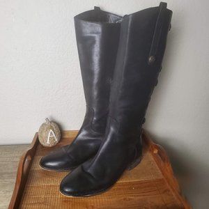 Arturo Chiang Knee High Heeled Black Boots Size 10